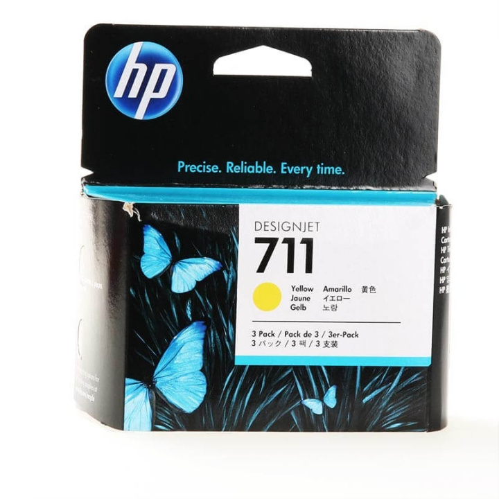 Ink CZ136A 711 Yellow 3-pack in de groep COMPUTERS & RANDAPPARATUUR / Printers & Accessoires / Inkt & Toner / Toner / HP bij TP E-commerce Nordic AB (C26975)