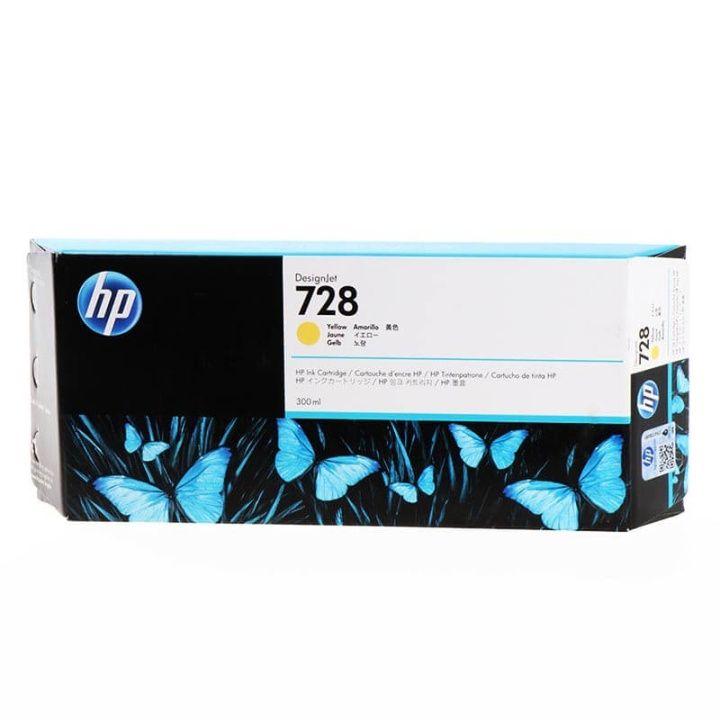 Ink F9K15A 728 Yellow 300ml in de groep COMPUTERS & RANDAPPARATUUR / Printers & Accessoires / Inkt & Toner / Toner / HP bij TP E-commerce Nordic AB (C27004)