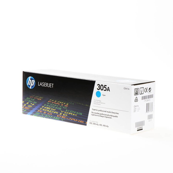 Toner CE411A 305A Cyan in de groep COMPUTERS & RANDAPPARATUUR / Printers & Accessoires / Inkt & Toner / Toner / HP bij TP E-commerce Nordic AB (C27152)