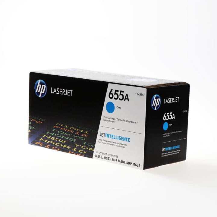 Toner CF451A 655A Cyan in de groep COMPUTERS & RANDAPPARATUUR / Printers & Accessoires / Inkt & Toner / Toner / HP bij TP E-commerce Nordic AB (C27267)