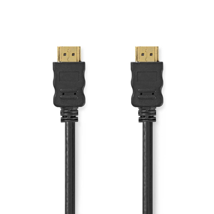 Nedis High Speed ​​HDMI™-Kabel met Ethernet | HDMI™ Connector | HDMI™ Connector | 4K@30Hz | ARC | 10.2 Gbps | 1.00 m | Rond | PVC | Zwart | Label in de groep HOME ELECTRONICS / Kabels & Adapters / HDMI / Kabels bij TP E-commerce Nordic AB (C29427)