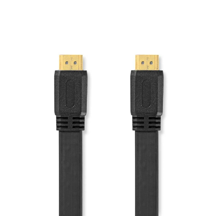 Nedis High Speed ​​HDMI™-Kabel met Ethernet | HDMI™ Connector | HDMI™ Connector | 4K@30Hz | 10.2 Gbps | 10.0 m | Plat | PVC | Zwart | Label in de groep HOME ELECTRONICS / Kabels & Adapters / HDMI / Kabels bij TP E-commerce Nordic AB (C29445)