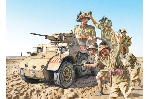 ITALERI 1:35 AB 41 with Bersaglieri Italian Infantry in de groep SPORT, VRIJE TIJD & HOBBY / Hobby / Kunststof modellen / Militaire voertuigen (land) bij TP E-commerce Nordic AB (C29803)