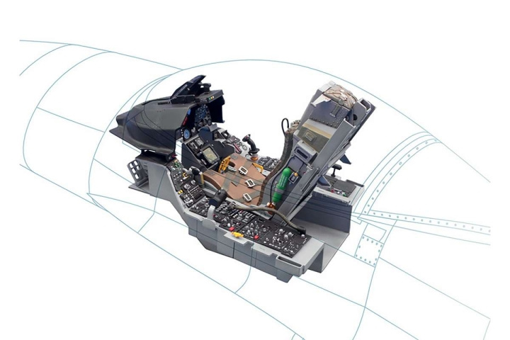 ITALERI 1:48 F-16 Cockpit in de groep SPORT, VRIJE TIJD & HOBBY / Hobby / Kunststof modellen / Vliegtuigen/helikopters bij TP E-commerce Nordic AB (C29828)