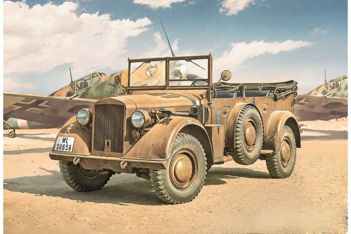 ITALERI 1:35 Kfz. Horch 901 typ 40 Frühe Ausf. in de groep SPORT, VRIJE TIJD & HOBBY / Hobby / Kunststof modellen / Militaire voertuigen (land) bij TP E-commerce Nordic AB (C29832)