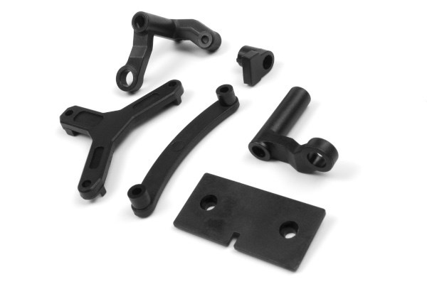 BLACKZON Steering Assembly & Servo Mount Set in de groep SPEELGOED, KINDER- & BABYPRODUCTEN / Op afstand bestuurbaar / Reserveonderdelen & Extra accessoires / Blackzon bij TP E-commerce Nordic AB (C30783)