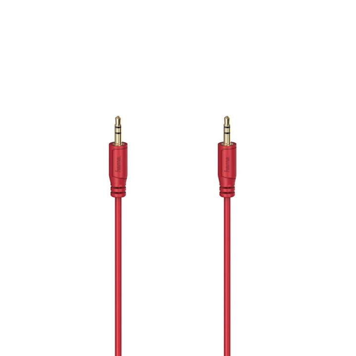 Hama Ljudkabel Flexi-Slim 3,5mm-3,5mm Guld Röd 0,75m in de groep HOME ELECTRONICS / Kabels & Adapters / Audio Analoog / 3.5 mm bij TP E-commerce Nordic AB (C31220)