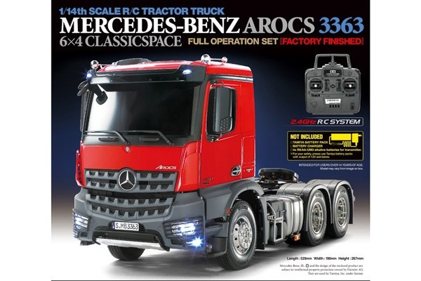 TAMIYA 1:14 R/C Full Option - Mercedes-Benz Arocs 3363 6x in de groep SPEELGOED, KINDER- & BABYPRODUCTEN / Op afstand bestuurbaar / Afstand bestuurbare auto\'s bij TP E-commerce Nordic AB (C31554)