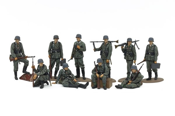 TAMIYA 1/48 WWII Wehrmacht Infantry Set in de groep SPORT, VRIJE TIJD & HOBBY / Hobby / Kunststof modellen / Figuren bij TP E-commerce Nordic AB (C31608)