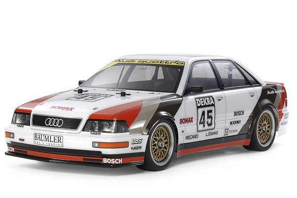 TAMIYA 1/10 R/C 1991 Audi V8 Touring (TT-02) / NO ESC in de groep SPEELGOED, KINDER- & BABYPRODUCTEN / Op afstand bestuurbaar / Afstand bestuurbare auto\'s bij TP E-commerce Nordic AB (C31659)