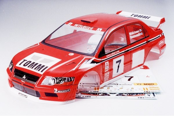 TAMIYA 1/10 R/C Mitsubishi Lancer Evo VII WRC Body Parts in de groep SPEELGOED, KINDER- & BABYPRODUCTEN / Op afstand bestuurbaar / Reserveonderdelen & Extra accessoires / TAMIYA bij TP E-commerce Nordic AB (C31726)