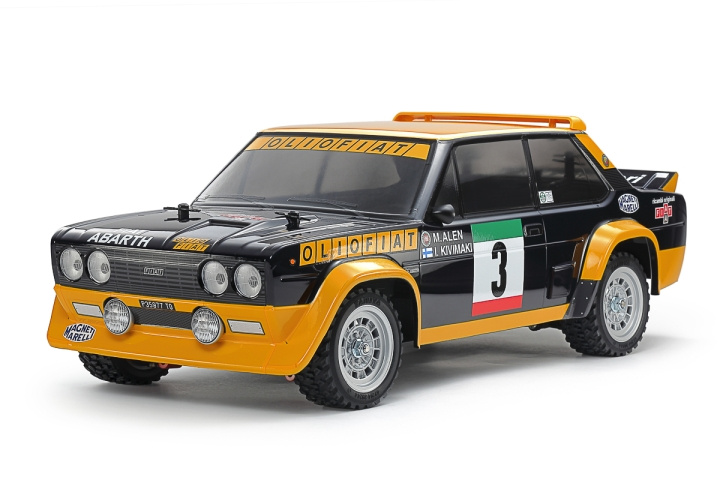 TAMIYA 1/10 R/C Fiat 131 Abarth Rally Olio Fiat (MF-01X) in de groep SPEELGOED, KINDER- & BABYPRODUCTEN / Op afstand bestuurbaar / Afstand bestuurbare auto\'s bij TP E-commerce Nordic AB (C31810)