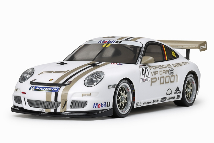 TAMIYA 1/10 R/C Porsche 911 GT3 CUP VIP 2008 (TT-01 E) in de groep SPEELGOED, KINDER- & BABYPRODUCTEN / Op afstand bestuurbaar / Afstand bestuurbare auto\'s bij TP E-commerce Nordic AB (C31821)