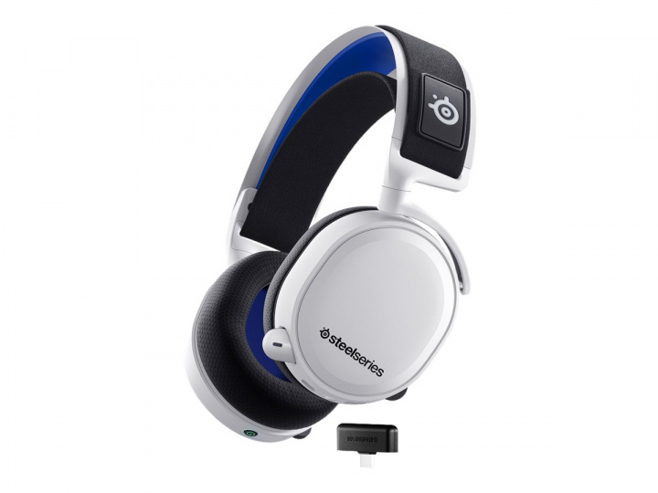 SteelSeries Arctis 7P Trådløs Headset Hvid in de groep COMPUTERS & RANDAPPARATUUR / GAMING / Koptelefoon bij TP E-commerce Nordic AB (C32507)