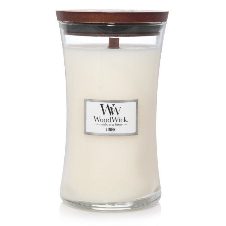 WoodWick Large - Linen in de groep BEAUTY & HEALTH / Geuren & Parfum / Overige geuren / Geurkaarsen bij TP E-commerce Nordic AB (C32519)