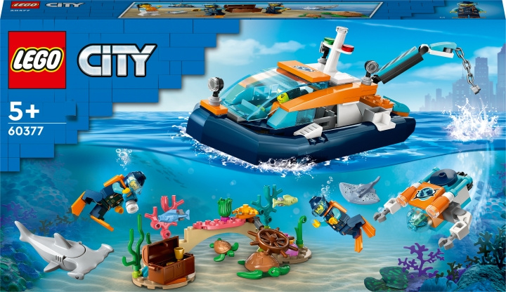 LEGO City Exploration 60377 - Explorer Diving Boat in de groep SPEELGOED, KINDER- & BABYPRODUCTEN / Speelgoed / Bouwspeelgoed / Lego bij TP E-commerce Nordic AB (C32796)