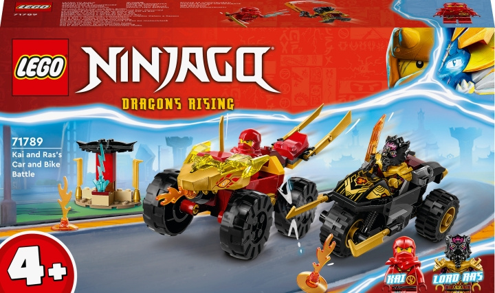 LEGO Ninjago 71789 - Kai and Ras\'s Car and Bike Battle in de groep SPEELGOED, KINDER- & BABYPRODUCTEN / Speelgoed / Bouwspeelgoed / Lego bij TP E-commerce Nordic AB (C33433)