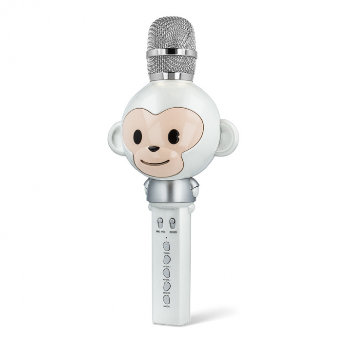 Maxlife Animal MX-100 - Bluetooth Karaoke-mikrofon med inbyggd högtalare, Vit in de groep HOME ELECTRONICS / Audio & Beeld / Handmicrofoons bij TP E-commerce Nordic AB (C33685)