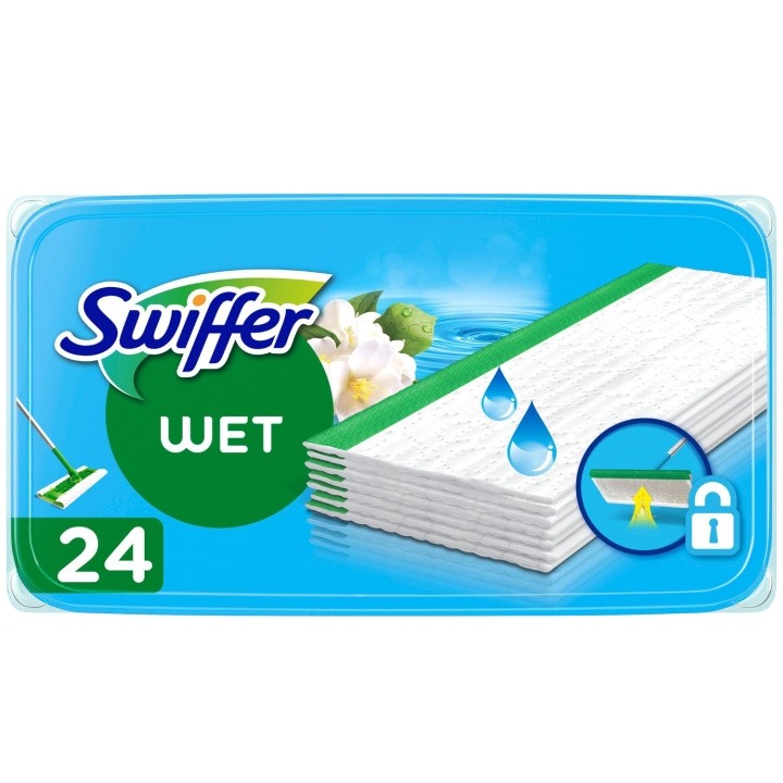 Swiffer Sweeper Fuktiga Golvtrasor 24st in de groep HUISHOUDEN & TUIN / Schoonmaakproducten / Overige schoonmaakaccessoires bij TP E-commerce Nordic AB (C33876)