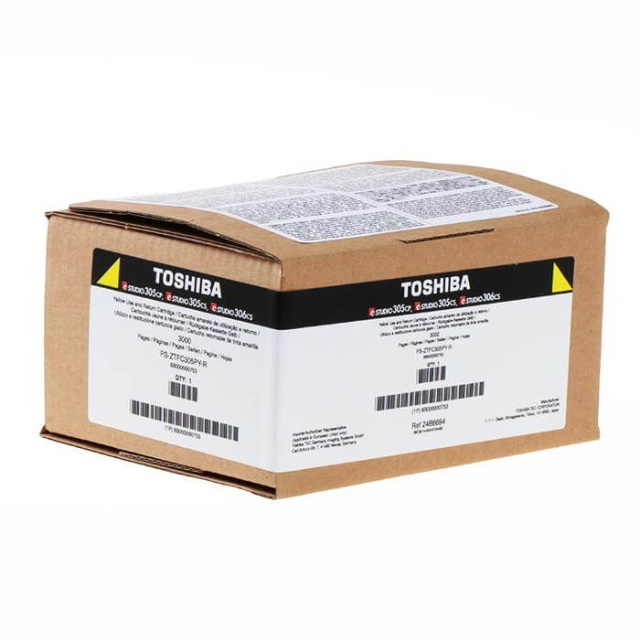 Toshiba Toner 6B000000752 T-305P-R Gul in de groep COMPUTERS & RANDAPPARATUUR / Printers & Accessoires / Inkt & Toner / Toner / Toshiba bij TP E-commerce Nordic AB (C35058)