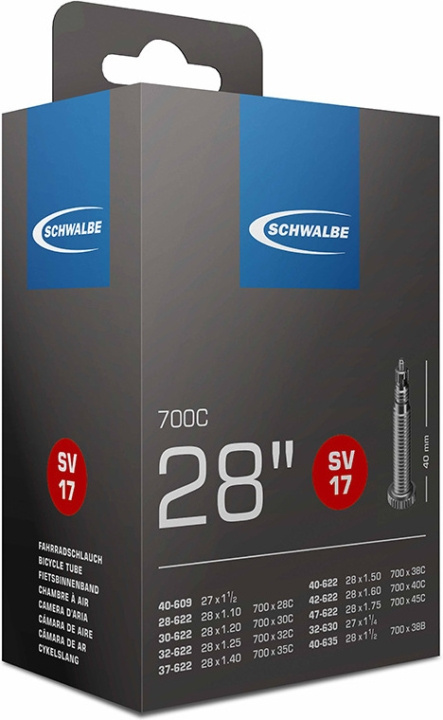 Schwalbe SV17 Cykel Inner Tube 28 in de groep SPORT, VRIJE TIJD & HOBBY / Sportuitrusting / Fietsaccessoires / Overige fietsaccessoires bij TP E-commerce Nordic AB (C36575)