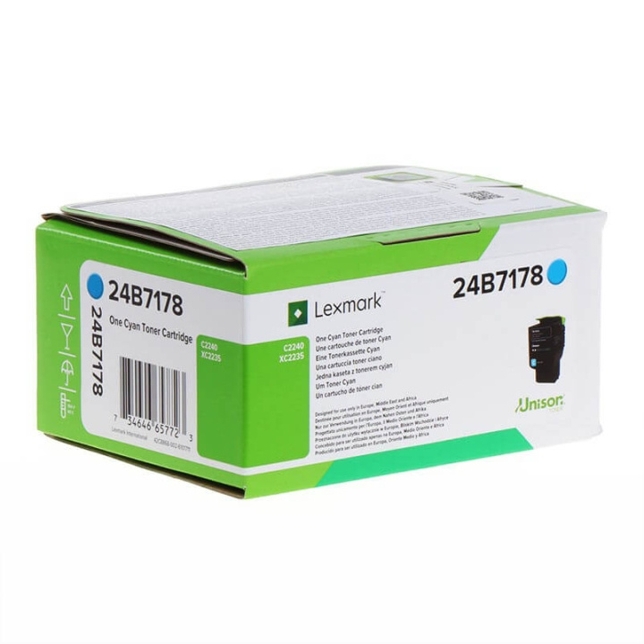 Lexmark Toner 24B7178 Cyan, Return in de groep COMPUTERS & RANDAPPARATUUR / Printers & Accessoires / Inkt & Toner / Toner / Lexmark bij TP E-commerce Nordic AB (C36648)