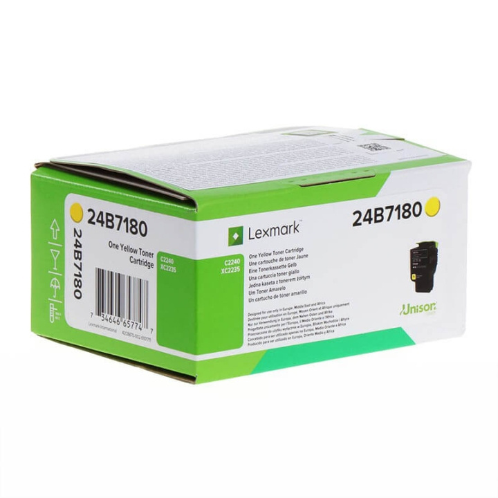 Lexmark Toner 24B7180 Gul, Return in de groep COMPUTERS & RANDAPPARATUUR / Printers & Accessoires / Inkt & Toner / Toner / Lexmark bij TP E-commerce Nordic AB (C36650)