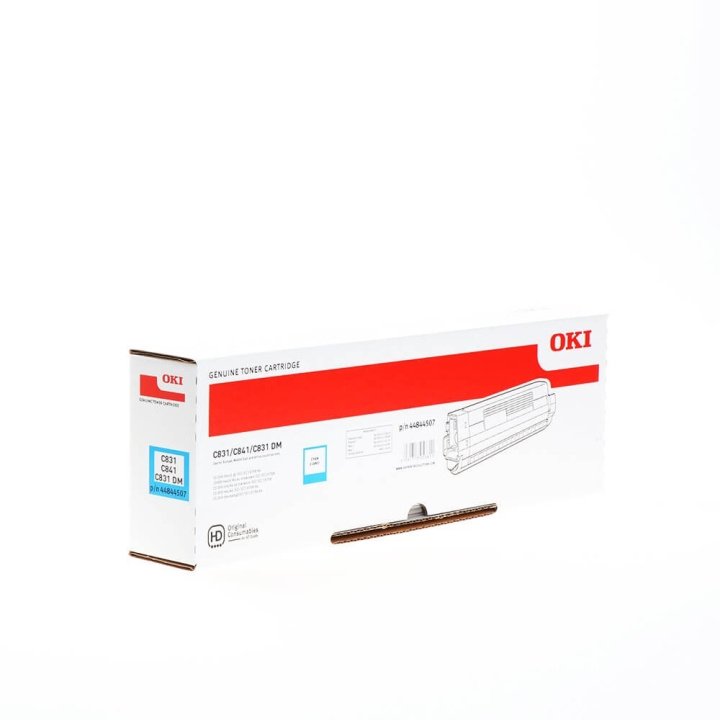 OKI Toner 44844507 Cyan in de groep COMPUTERS & RANDAPPARATUUR / Printers & Accessoires / Inkt & Toner / Toner / OKI bij TP E-commerce Nordic AB (C36850)