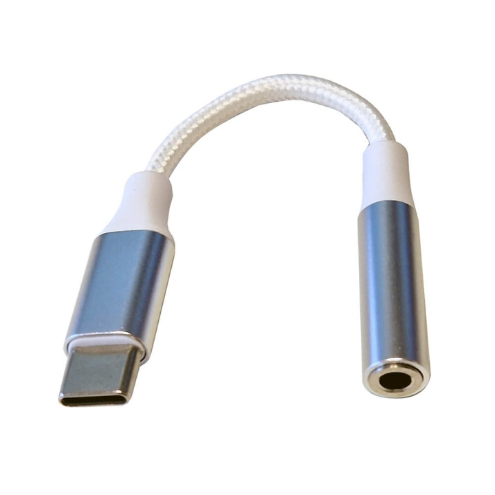 GEAR Adapter Audio USB-C till 3,5 mm Stereo Vit in de groep HOME ELECTRONICS / Kabels & Adapters / Audio Analoog / Adapters bij TP E-commerce Nordic AB (C38354)