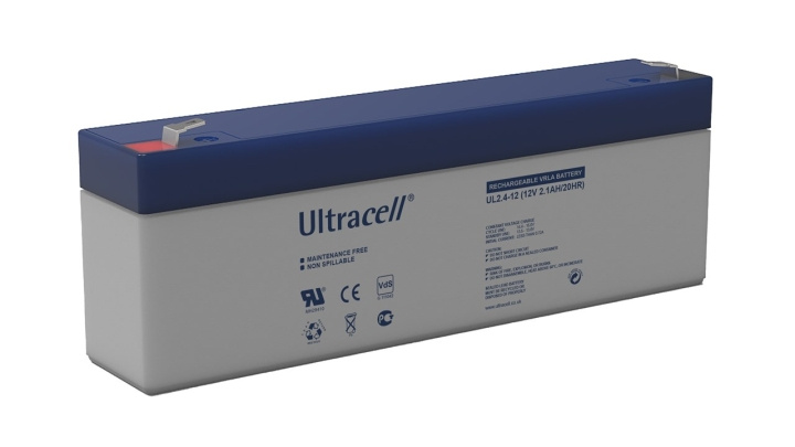 Ultracell Loodaccu 12 V, 2,1 Ah (UL2.4-12) Faston (4,8 mm) Loodaccu, VdS in de groep HOME ELECTRONICS / Batterijen & Opladers / Oplaadbare batterijen / Lood batterijen bij TP E-commerce Nordic AB (C38839)