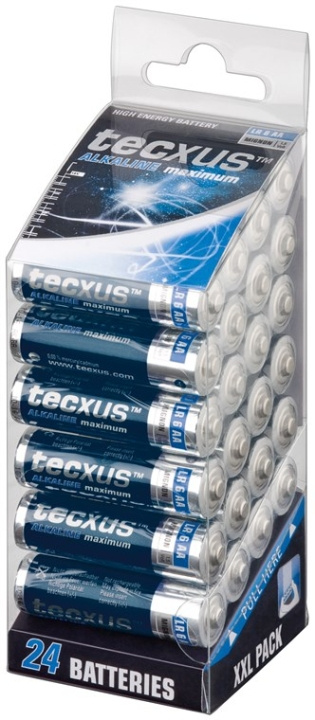 tecxus LR6/AA (Mignon) batterij, 24 stks. XXL-box Alkali-mangaan batterij (alkaline), 1,5 V in de groep HOME ELECTRONICS / Batterijen & Opladers / Batterijen / Batterijen voor hoortoestellen bij TP E-commerce Nordic AB (C38854)