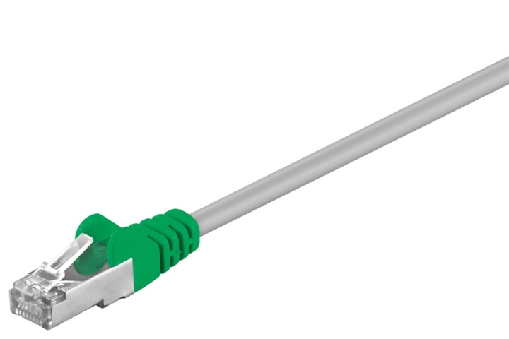 Goobay CAT 5e, F/UTP crossover-kabel, grijs, groen met koper beklede aluminium geleider (CCA) in de groep COMPUTERS & RANDAPPARATUUR / Computerkabels / Netwerkkabels / Cat5e bij TP E-commerce Nordic AB (C38979)