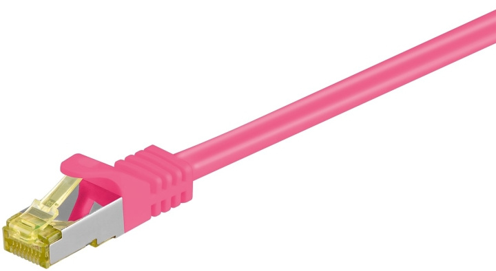 Goobay RJ45 netwerkkabel S/FTP (PiMF), 500 MHz, met CAT 7 ruwe kabel, magenta, 3 m LSZH halogeenvrije kabelmantel, koper, RJ45-connector (CAT 6A) in de groep COMPUTERS & RANDAPPARATUUR / Computerkabels / Netwerkkabels / Cat7 bij TP E-commerce Nordic AB (C39491)