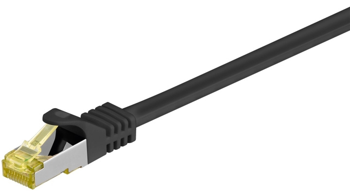 Goobay RJ45 netwerkkabel S/FTP (PiMF), 500 MHz, met CAT 7 ruwe kabel, zwart, 3 m LSZH halogeenvrije kabelmantel, koper, RJ45-connector (CAT 6A) in de groep COMPUTERS & RANDAPPARATUUR / Computerkabels / Netwerkkabels / Cat7 bij TP E-commerce Nordic AB (C39494)