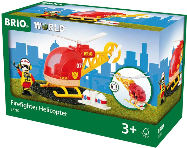 BRIO World 33797 - Räddningshelikopter in de groep SPEELGOED, KINDER- & BABYPRODUCTEN / Speelgoed / Bouwspeelgoed / Brio treinrails bij TP E-commerce Nordic AB (C40402)