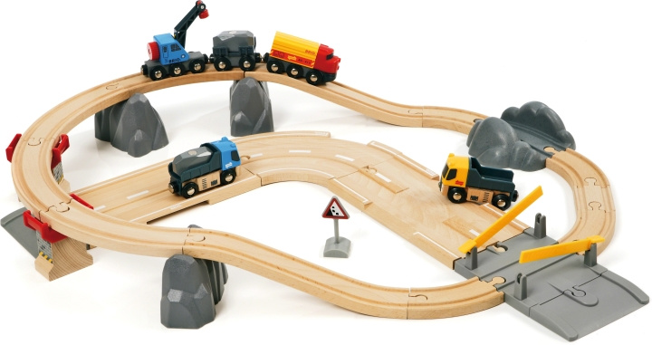 BRIO World 33210 - Rail & Road Järnväg- och väglastset in de groep SPEELGOED, KINDER- & BABYPRODUCTEN / Speelgoed / Bouwspeelgoed / Brio treinrails bij TP E-commerce Nordic AB (C40424)