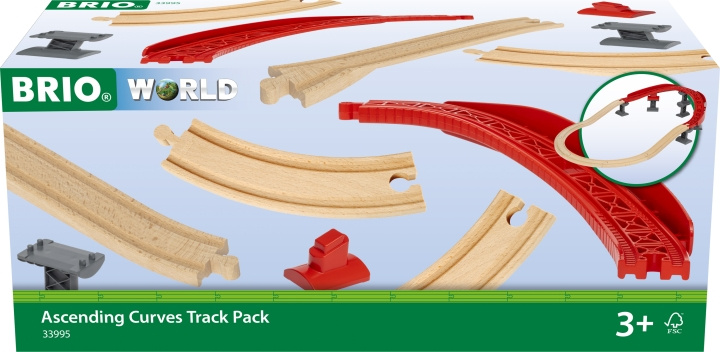 BRIO World 33995 Uppåtgående kurvor spårset in de groep SPEELGOED, KINDER- & BABYPRODUCTEN / Speelgoed / Bouwspeelgoed / Brio treinrails bij TP E-commerce Nordic AB (C40435)