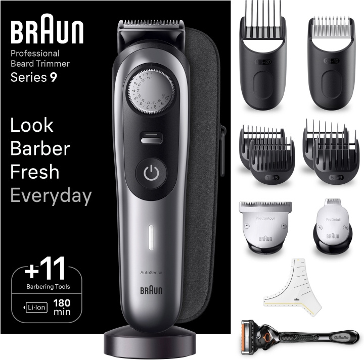 Braun Series 9 BT9440 -partatrimmeri in de groep BEAUTY & HEALTH / Haar & Styling / Scheren & Trimmen / Baardtrimmer & Accessoires bij TP E-commerce Nordic AB (C40953)