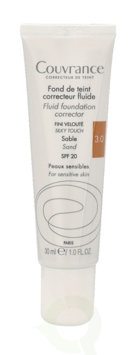 Avene Couvrance Fluid Foundation Corrector SPF20 30 ml #3.0 Sand in de groep BEAUTY & HEALTH / Makeup / Make-up gezicht / Foundation bij TP E-commerce Nordic AB (C41241)