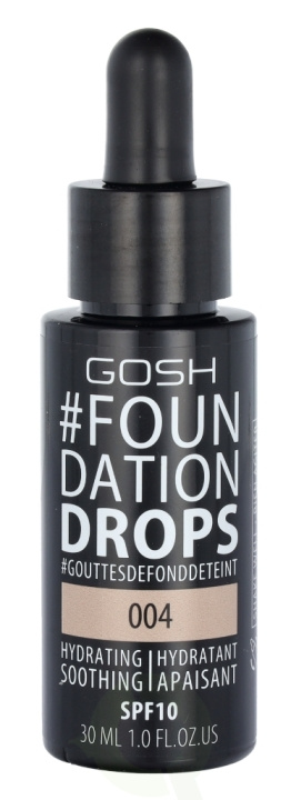 Gosh Foundation Drops SPF10 30 ml Natural 004 in de groep BEAUTY & HEALTH / Makeup / Make-up gezicht / Foundation bij TP E-commerce Nordic AB (C41483)