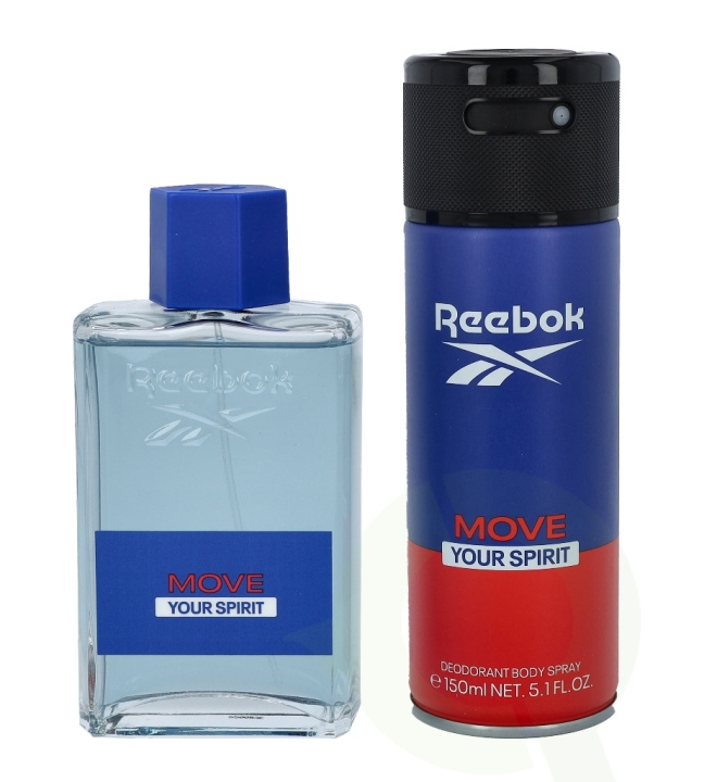 Reebok Move Your Spirit Men Giftset 250 ml, Edt Spray 100ml/Body Spray 150ml in de groep BEAUTY & HEALTH / Cadeausets / Cadeausets voor hem bij TP E-commerce Nordic AB (C42305)