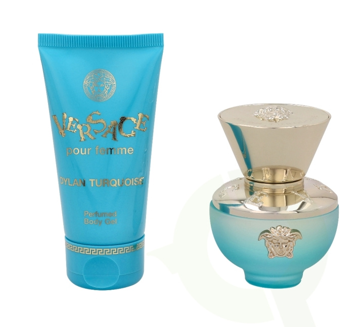 Versace Dylan Turquoise Giftset 80 ml, Edt Spray 30ml/Perfumed Body Gel 50ml in de groep BEAUTY & HEALTH / Cadeausets / Cadeausets voor haar bij TP E-commerce Nordic AB (C42353)