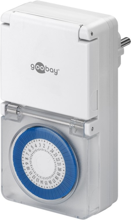 Goobay Analog timer IP44 Lättmanövrerad mekanisk timer för eluttaget in de groep HUISHOUDEN & TUIN / Elektriciteit & Verlichting / Timers bij TP E-commerce Nordic AB (C44168)