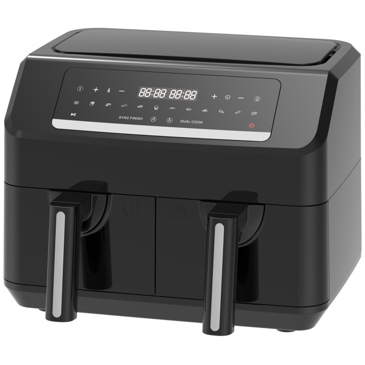 Emerio Airfryer Dubbel 3,6l+3,6l AF-130376.1 BPA fri 2400watt in de groep HUISHOUDEN & TUIN / Huishoudelijke apparaten / Airfryers & friteuses bij TP E-commerce Nordic AB (C44287)