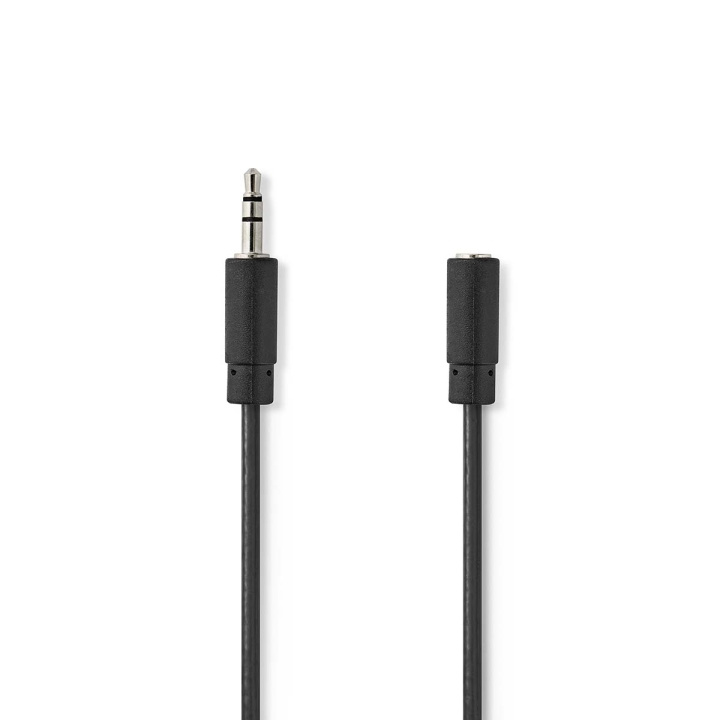 Nedis Stereo-Audiokabel | 3,5 mm Male | 3,5 mm Female | Vernikkeld | 2.00 m | Rond | Zwart | Label in de groep HOME ELECTRONICS / Kabels & Adapters / Audio Analoog / 3.5 mm bij TP E-commerce Nordic AB (C44395)