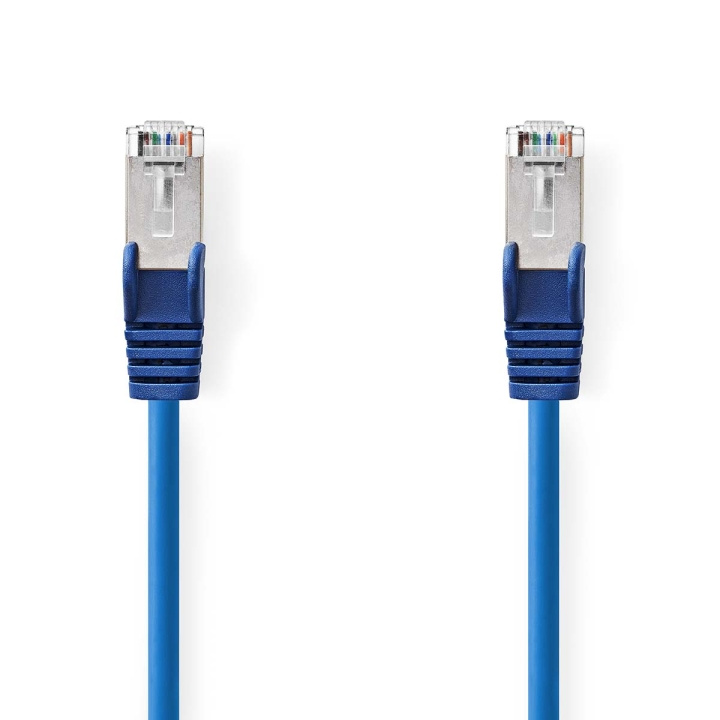 Nedis CAT5e Netwerkkabel | SF/UTP | RJ45 Male | RJ45 Male | 10.0 m | Rond | PVC | Blauw | Label in de groep COMPUTERS & RANDAPPARATUUR / Computerkabels / Netwerkkabels / Cat5e bij TP E-commerce Nordic AB (C44422)