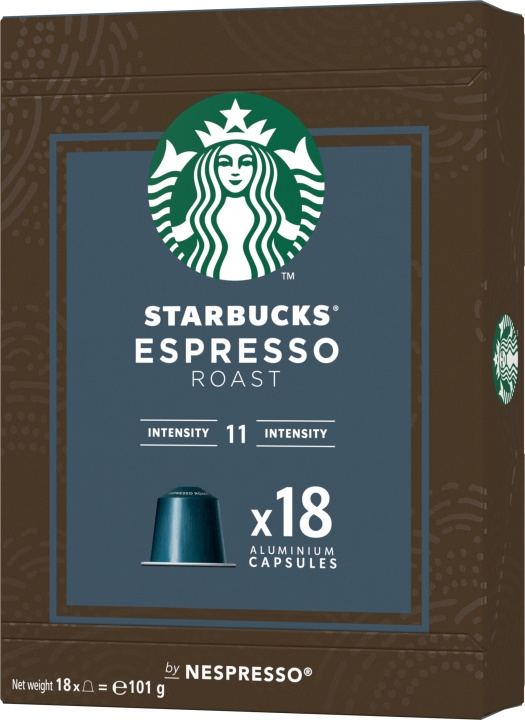 Starbucks Nespresso Espresso Roast Kaffekapslar, 18st, 103g in de groep HUISHOUDEN & TUIN / Huishoudelijke apparaten / Koffiezetapparaten en accessoires / Koffiecups bij TP E-commerce Nordic AB (C44514)