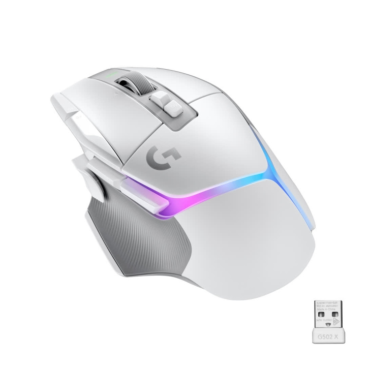 Logitech G502 X Plus Wireless Gaming Mouse, White/Premium in de groep COMPUTERS & RANDAPPARATUUR / GAMING / Muizen bij TP E-commerce Nordic AB (C44930)