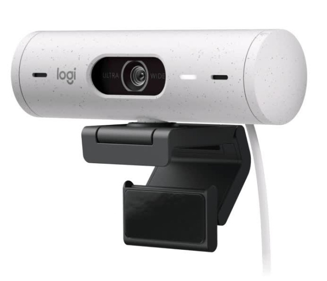 Logitech Brio 500, Off-White in de groep COMPUTERS & RANDAPPARATUUR / Computeraccessoires / Webcamera\'s bij TP E-commerce Nordic AB (C44949)