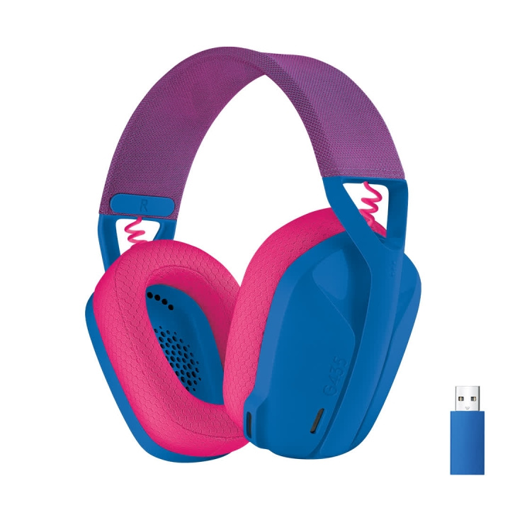 Logitech G435 LIGHTSPEED Wireless Gaming Headset, Blue in de groep COMPUTERS & RANDAPPARATUUR / GAMING / Koptelefoon bij TP E-commerce Nordic AB (C44964)